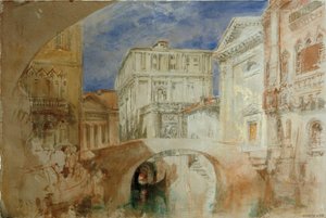 サンルカ教会とパラッツォグリマーニの裏側 作： Joseph Mallord William Turner